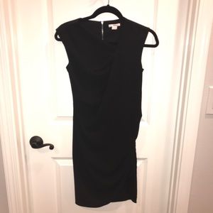 HELMUT LANG black asymmetrical lined dress P
